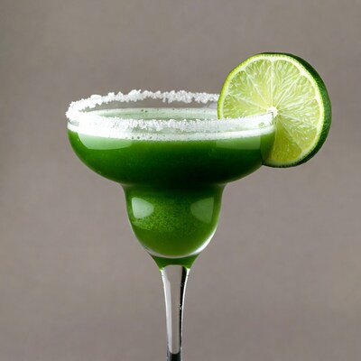 Green Margarita with Salt Rim and Lime