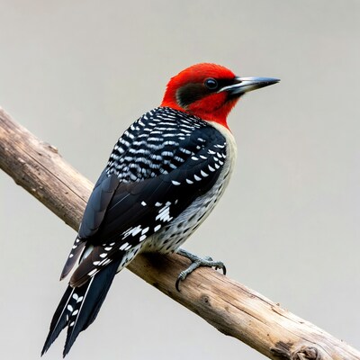 Red-headed Woodpecker on branch