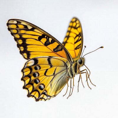 Yellow Butterfly with Black Spots