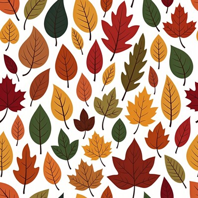 Fall Leaves Seamless Pattern