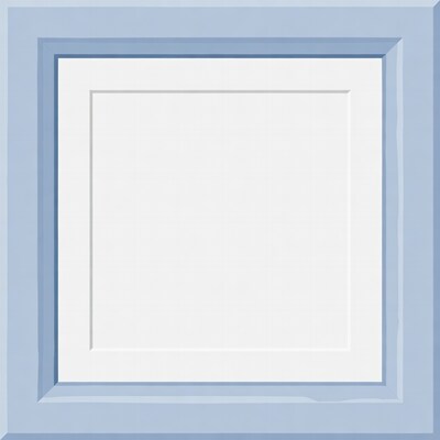 Blue Picture Frame with White Mat
