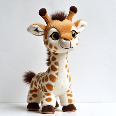 Cute plush baby giraffe toy