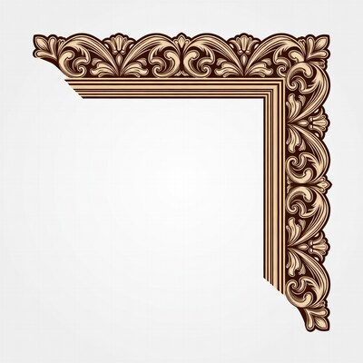 Ornate vector corner frame