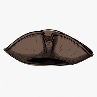 Pirate Tricorn Hat Illustration