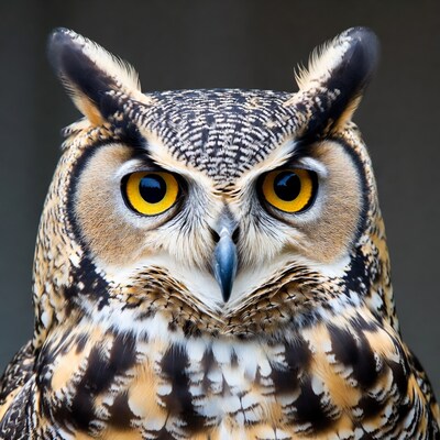 Great Horned Owl close-up