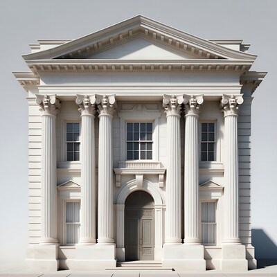 Neoclassical Building with Columns