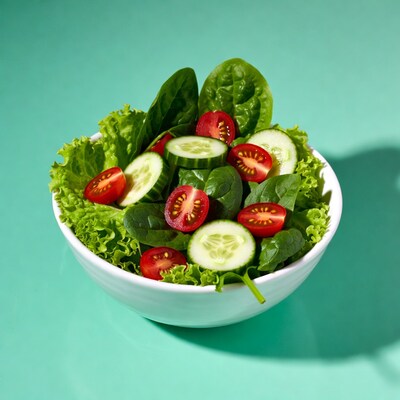 Fresh salad with tomatoes and cucumbers