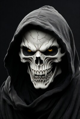 Skull-faced Hooded Figure