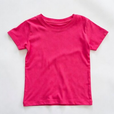 Pink Baby T-Shirt on White Background