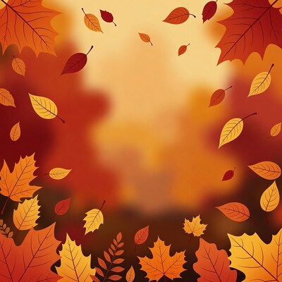 Falling Autumn Leaves Illustration