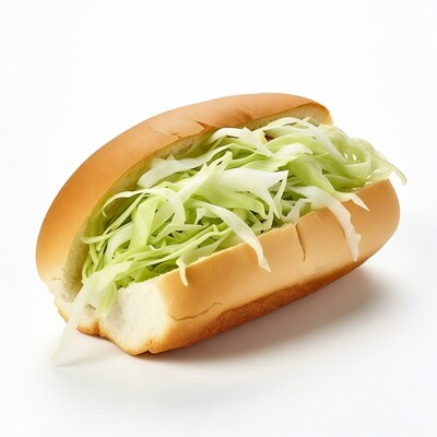 Coleslaw on Hot Dog Bun