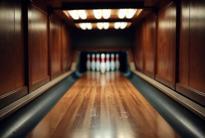 Bowling Pins on Lane