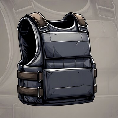 Tactical Bulletproof Vest Illustration