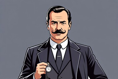 Man holding pocket watch
