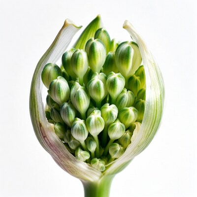Green Garlic Buds Opening