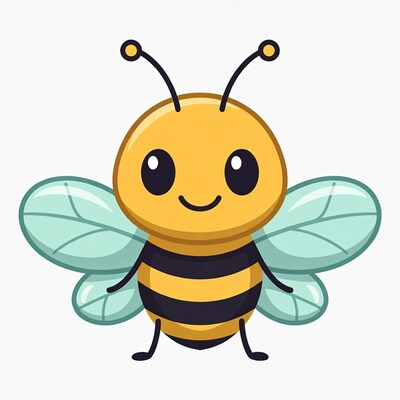 Cute cartoon bee illustration