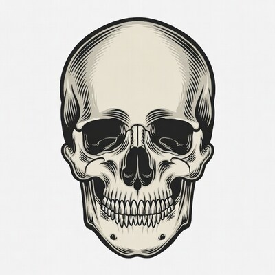 Human skull illustration