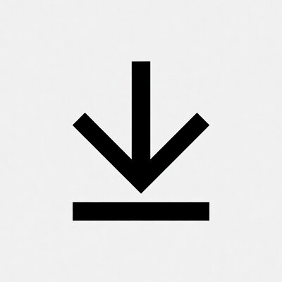 Black Download Arrow Icon
