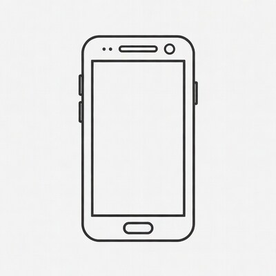 Line art smartphone icon
