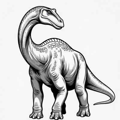 Brachiosaurus Dinosaur Illustration