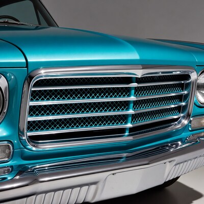 Turquoise Classic Car Grille