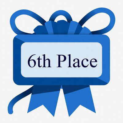 Blue 6th Place Ribbon