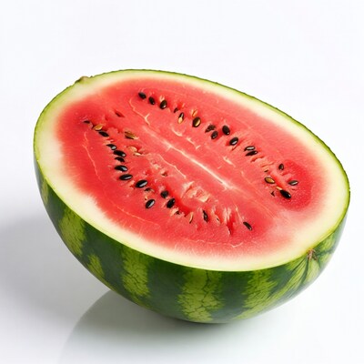 Sliced Watermelon on White Background
