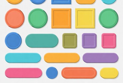 Colorful Flat Shapes Illustration