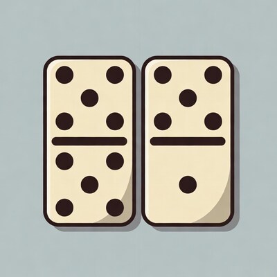 Double Six Domino Tiles Illustration