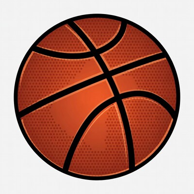 Orange Basketball Illustration