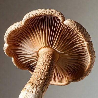 Underside of Brown Mushroom