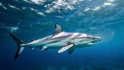 Blacktip shark swimming underwater