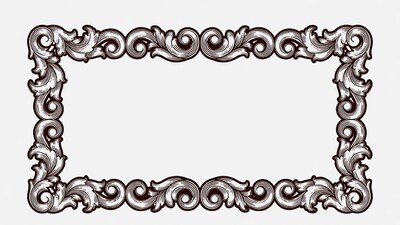 Ornate Baroque Frame Illustration
