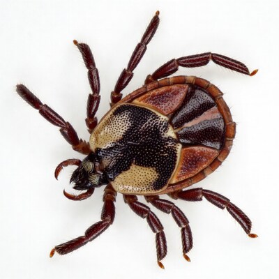 Dog Tick on White Background