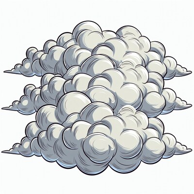 Fluffy Clouds Illustration