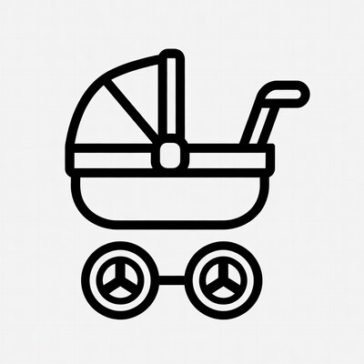 Baby Stroller Line Icon