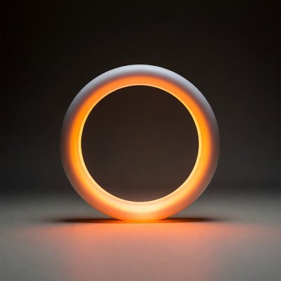 Glowing White Ring Light