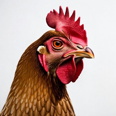 Brown hen close-up portrait