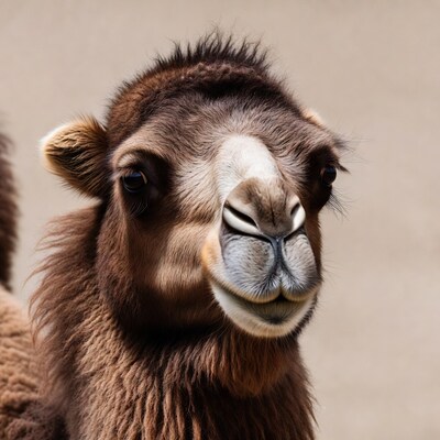 Close-up of dromedary camel face