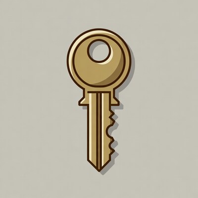 Golden Key Illustration