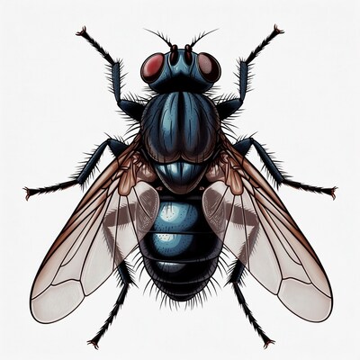 Bluebottle Fly Illustration