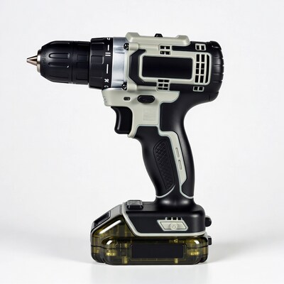 Cordless Power Drill on White Background