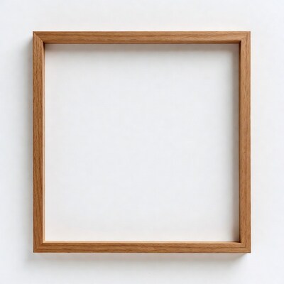 Empty Wooden Picture Frame