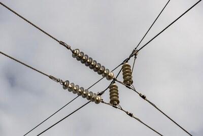 Electrical Insulators on Power Lines