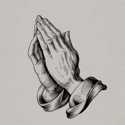 Praying Hands Illustration