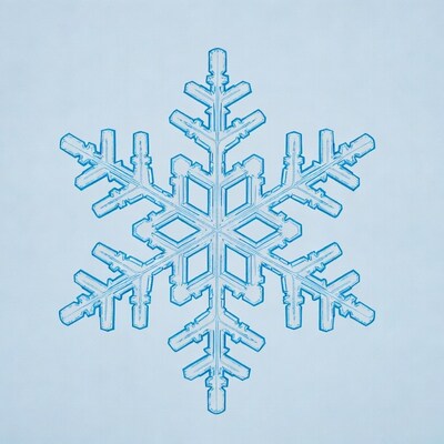 Blue snowflake illustration