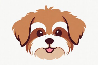 Cute Shih Tzu dog illustration
