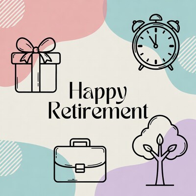 Happy Retirement Illustration