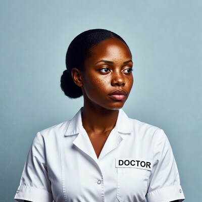 African-American woman doctor portrait