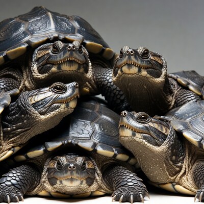 Stack of Black Turtles